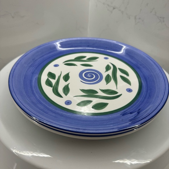 Libbey handpainted 8.5” plates set of 2 - Picture 2 of 8